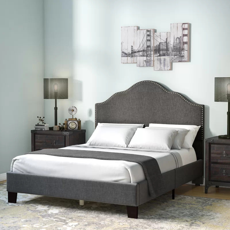 Queen Size Bed : Upholstered Standard Bed