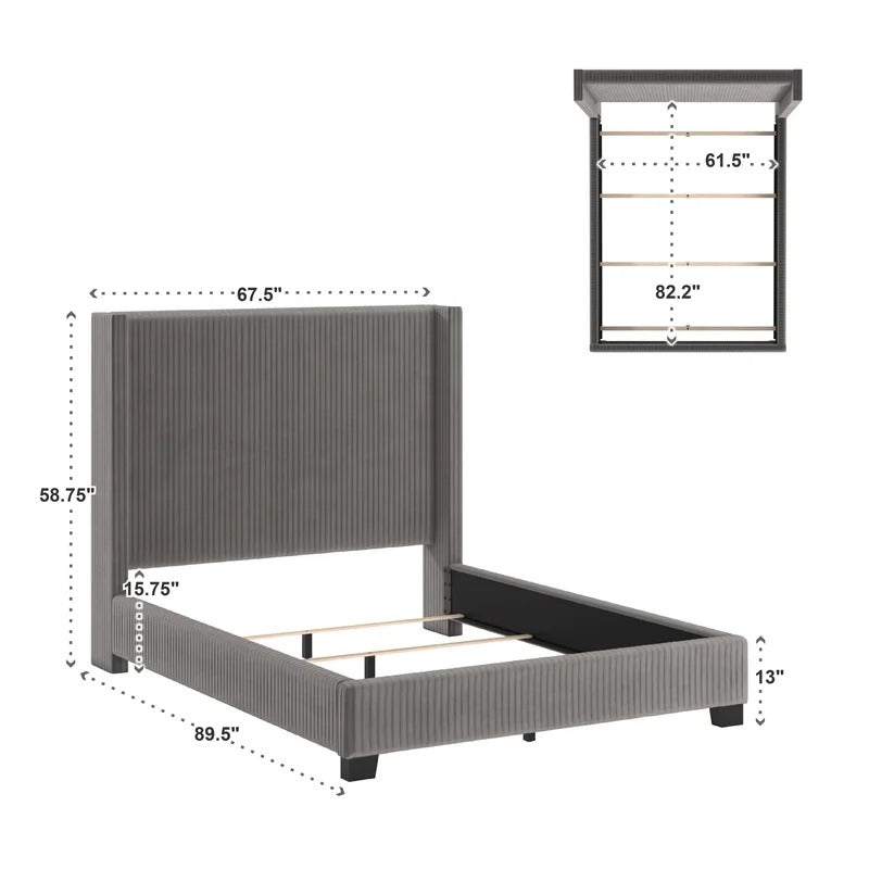 Queen Size Bed Upholstered Standard Bed