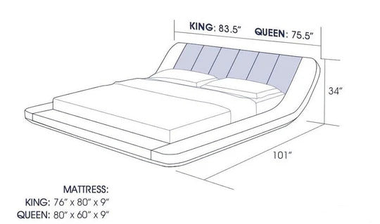 Queen Size : Modern Leatherette Beds