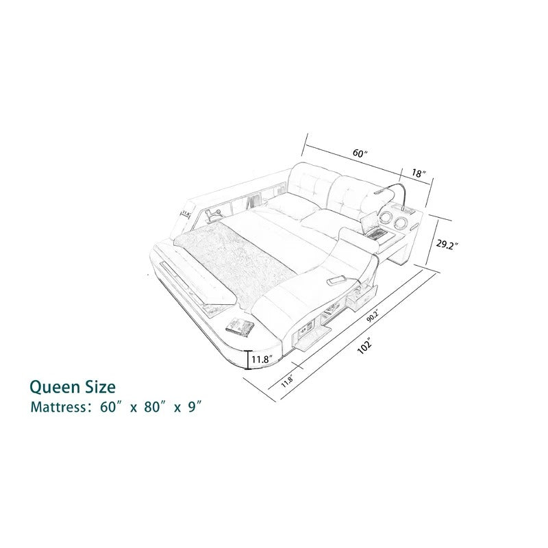Queen Size Multi-Functional Queen Size Smart Bed