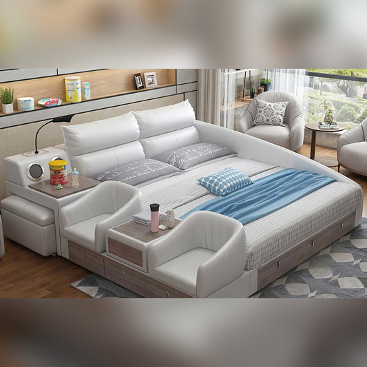 Queen Size White Queen Size Smart Bed