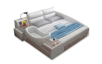 Queen Size: White Queen Size Smart Bed