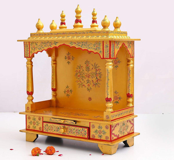 Rajasthani Ethnic Handcrafted Wooden Temple/Mandir/Pooja Ghar/Mandapam