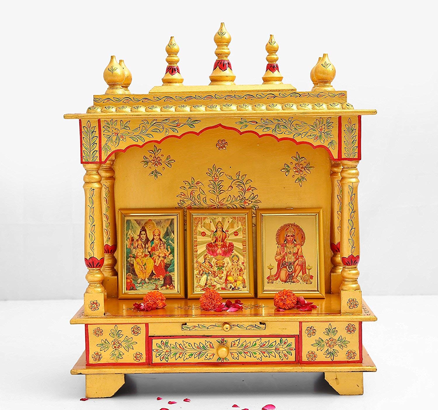 Rajasthani Ethnic Handcrafted Wooden Temple/Mandir/Pooja Ghar/Mandapam