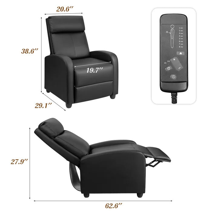 Recliners: Faux Leatherette Massage Chairs with Recliner