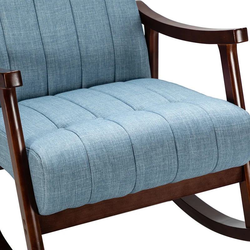 Rocking Chair: Button Tufted Back Rocking Chair