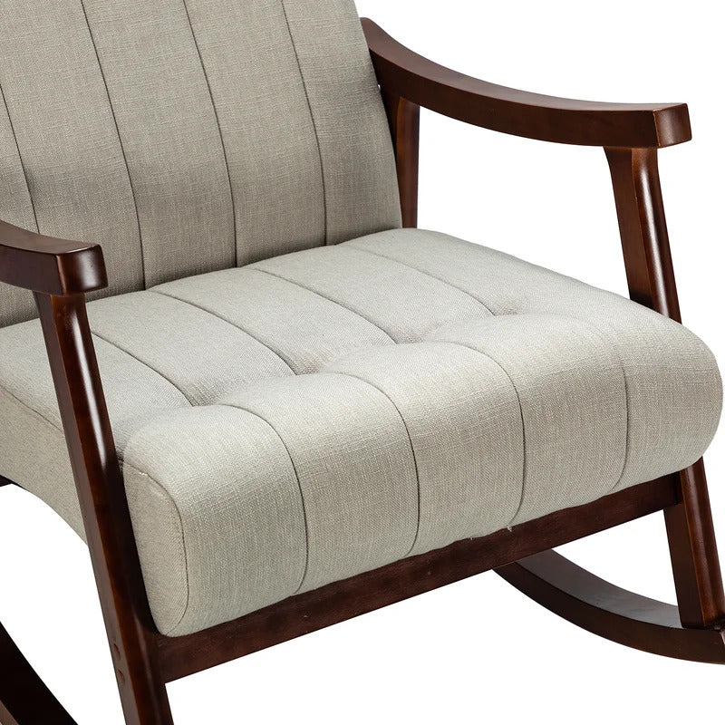 Rocking Chair: Button Tufted Back Rocking Chair