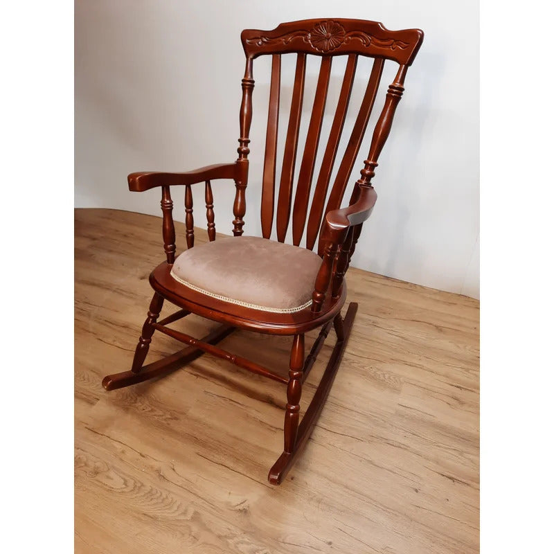 Rocking Chair: Cherry Finished Antique Chair