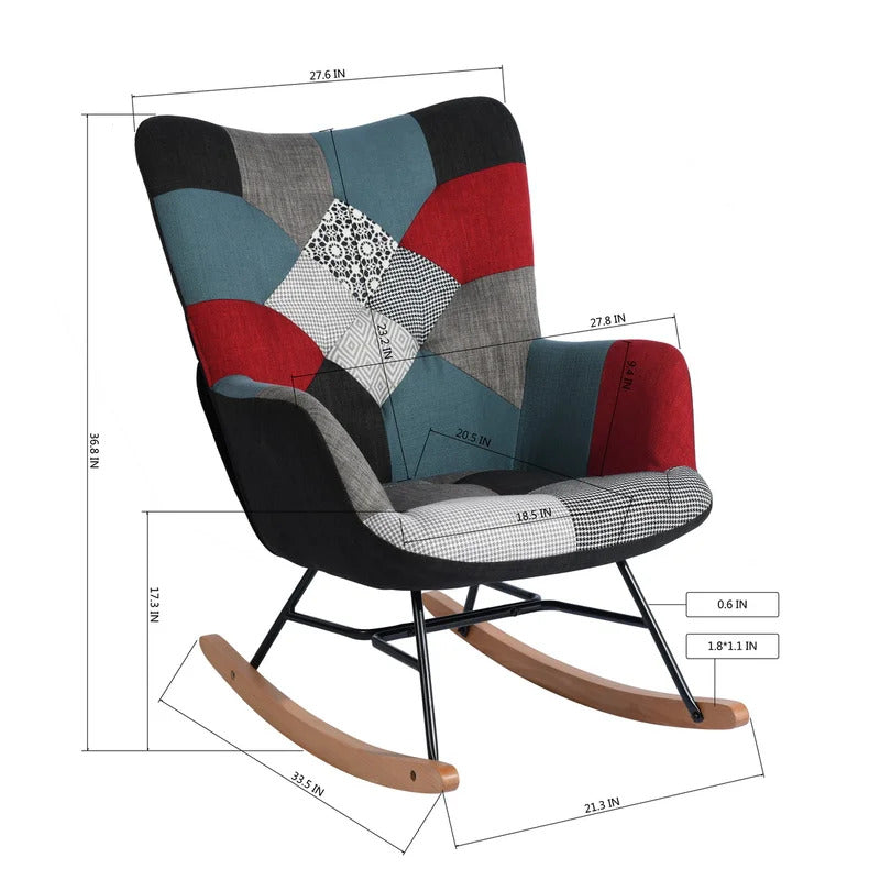 Rocking Chair: Designer Fabric Rocking Chair