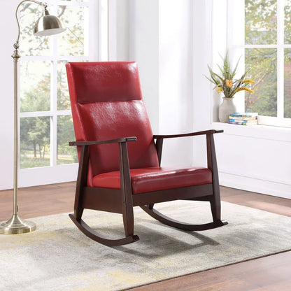 Rocking Chair: Leatherette Upholstered Rocking Chair