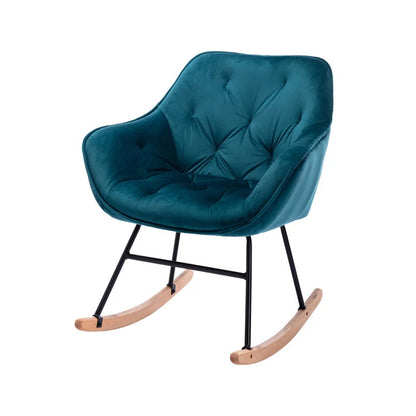 Rocking Chair: Modern Velvet Rocking Chair