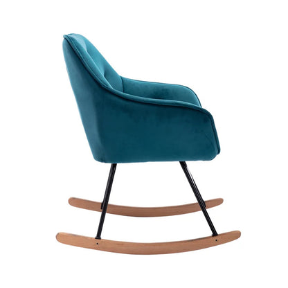 Rocking Chair: Modern Velvet Rocking Chair