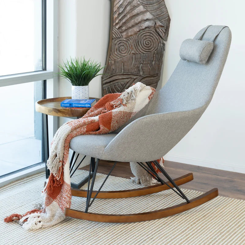 Rocking Chair: Modern fabric Rocking Chair