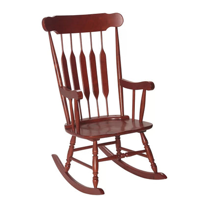 Rocking Chair: Solid Rubber Wood Rocking Chair