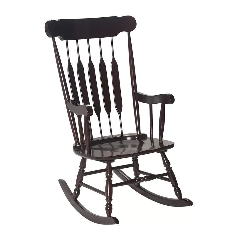 Rocking Chair: Solid Rubber Wood Rocking Chair