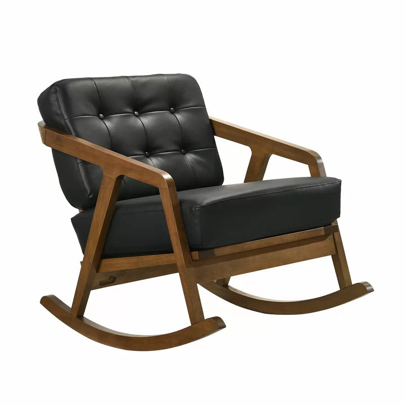 Rocking Chair: Tufted Buttoned Rocking Chair