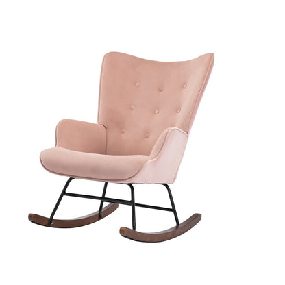 Rocking Chair: Velvet Fabric Rocking Chair