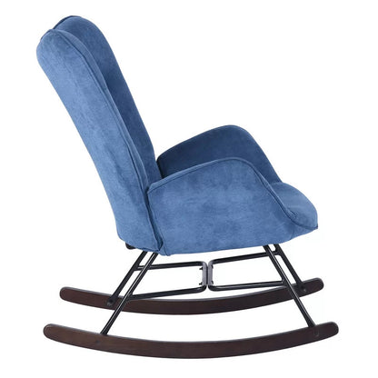 Rocking Chair: Velvet Fabric Rocking Chair