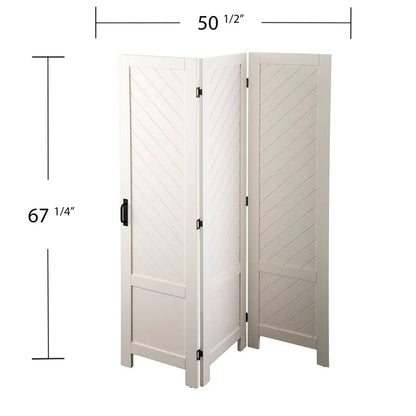 Room Dividers: 50.5'' W x 67.25'' H 3 - Panel Folding Room Divider