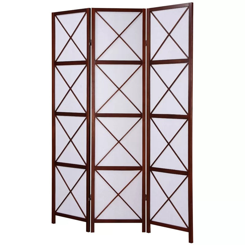 Room Dividers: 51'' W x 70.25'' H 3 - Panel Solid Wood Folding Room Divider