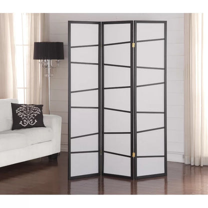 Room Dividers 51'' W x 71'' H 3 - Panel Solid Wood Folding Room Divider