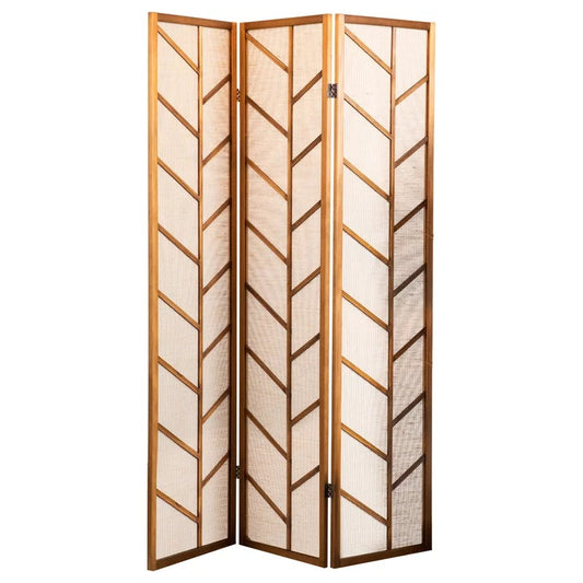 Room Dividers 52'' W x 70.25'' H 3 - Panel Solid Wood Folding Room Divider