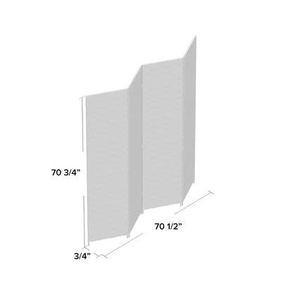 Room Dividers: 70.5'' W x 70.75'' H 4 - Panel Folding Room Divider