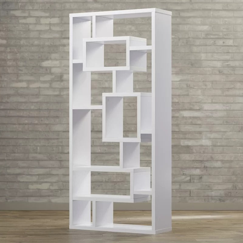 Room Dividers: 71'' H x 32'' W Geometric Bookcase