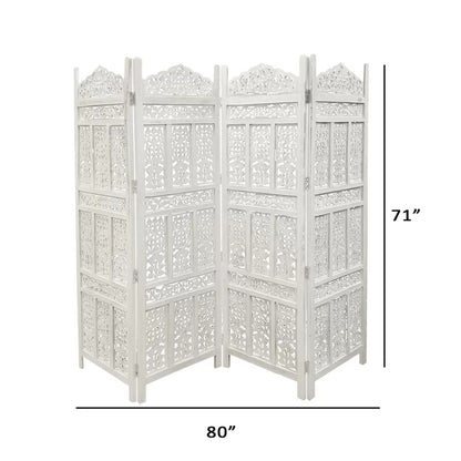Room Dividers: 80'' W x 71'' H 4 - Panel Folding Room Divider