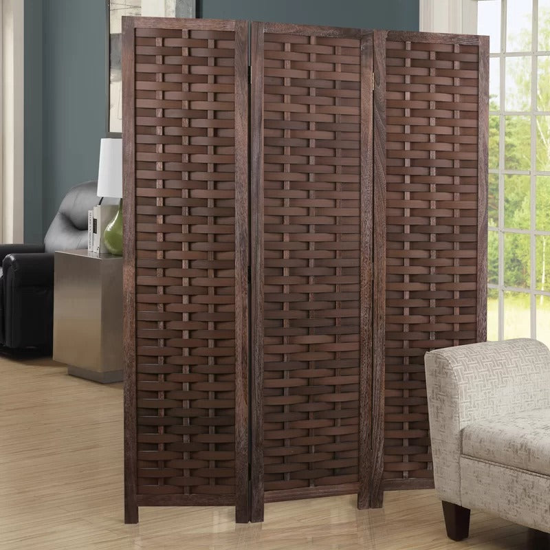 Room Divides: 47.24'' W x 66.93'' H 3 - Panel Solid Wood Folding Room Divider