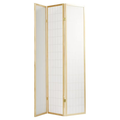 Room Divides: 51'' W x 70'' H 3 - Panel Solid Wood Folding Room Divider