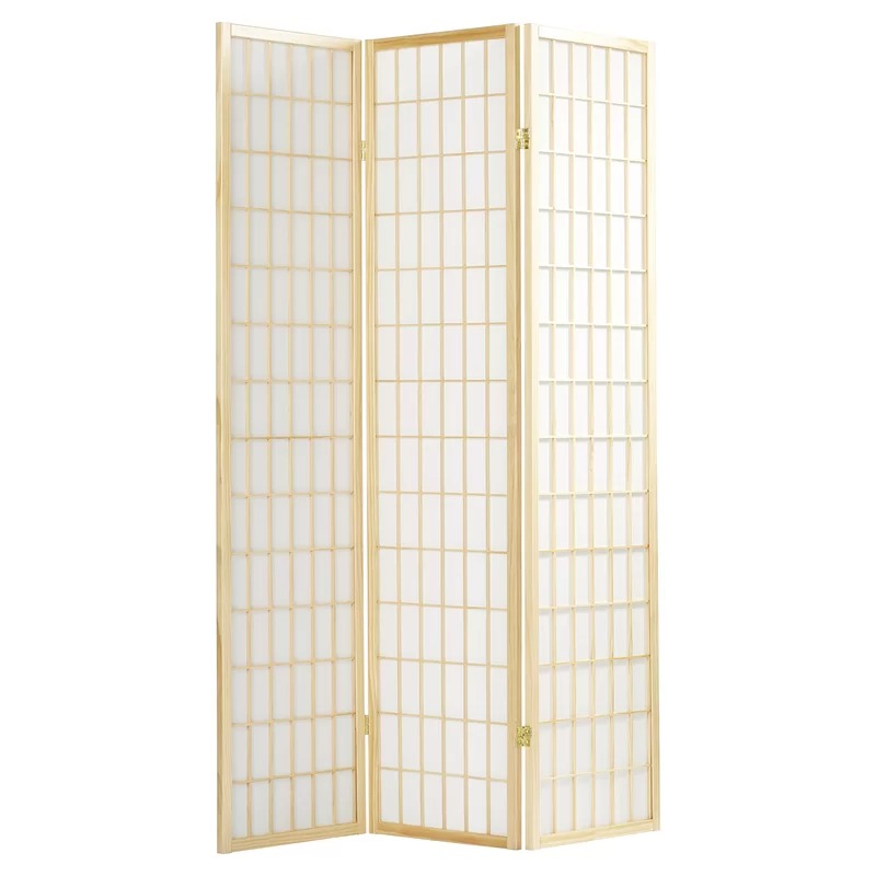 Room Divides: 51'' W x 70'' H 3 - Panel Solid Wood Folding Room Divider