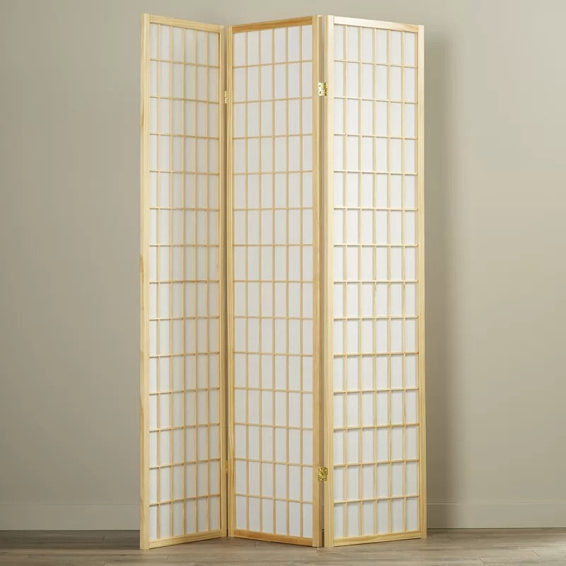 Room Divides: 51'' W x 70'' H 3 - Panel Solid Wood Folding Room Divider