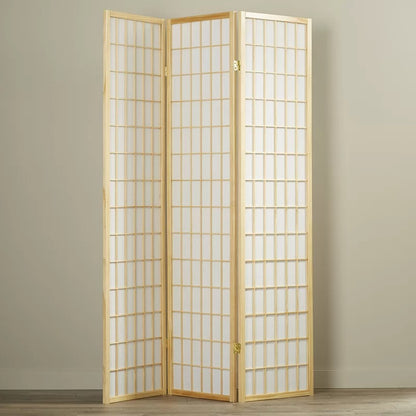 Room Divides: 51'' W x 70'' H 3 - Panel Solid Wood Folding Room Divider