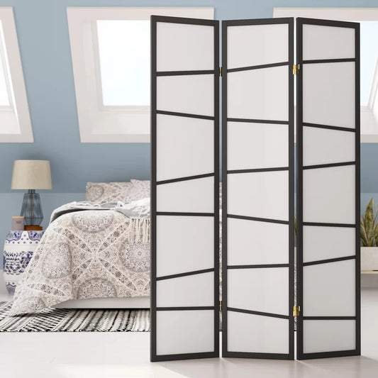 Room Divides: 51'' W x 71'' H 3 - Panel Solid Wood Folding Room Divider