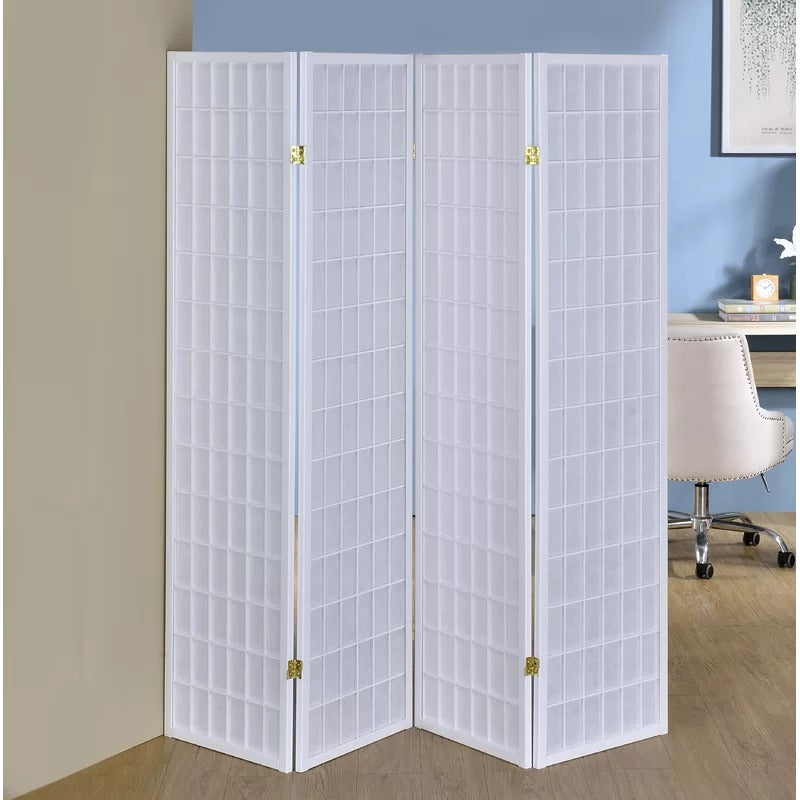 Room Divides: 52'' W x 70.5'' H Solid Wood Folding Room Divides