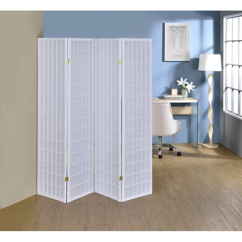 Room Divides: 52'' W x 70.5'' H Solid Wood Folding Room Divides