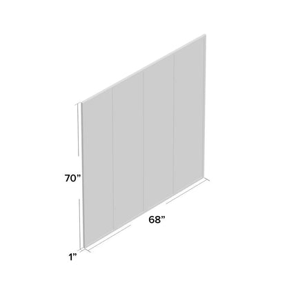 Room Divides: 68'' W x 70'' H 4 - Panel Solid Wood Folding Room Divider