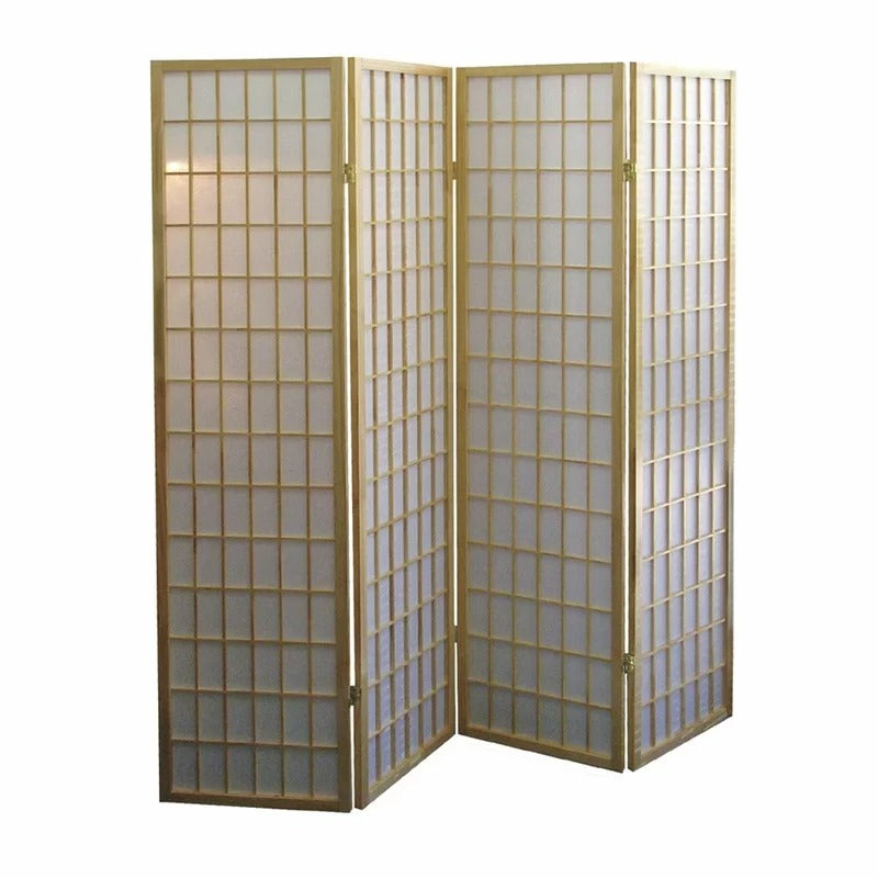 Room Divides: 69'' W x 70.25'' H 4 - Panel Solid Wood Folding Room Divider