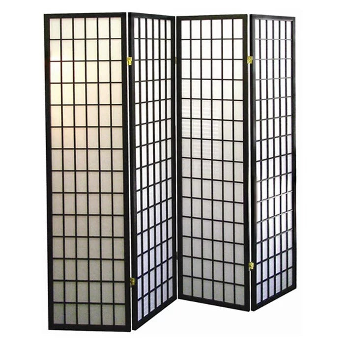 Room Divides: 69'' W x 70.25'' H 4 - Panel Solid Wood Folding Room Divider