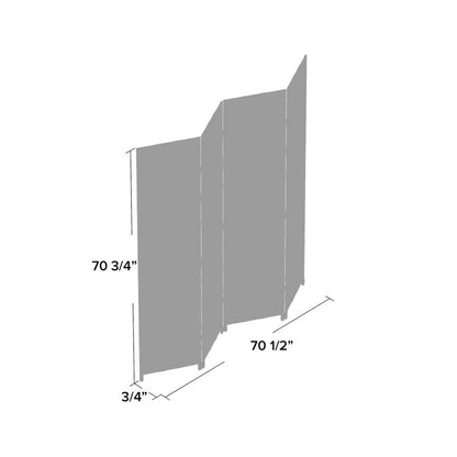 Room Divides: 70.5'' W x 70.75'' H 4 - Panel Folding Room Divider