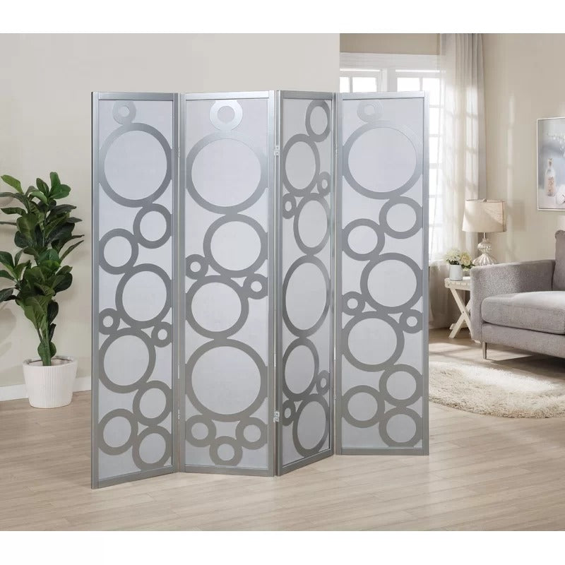 Room Divides: 70'' W x 70'' H 4 - Panel Solid Wood Folding Room Divider