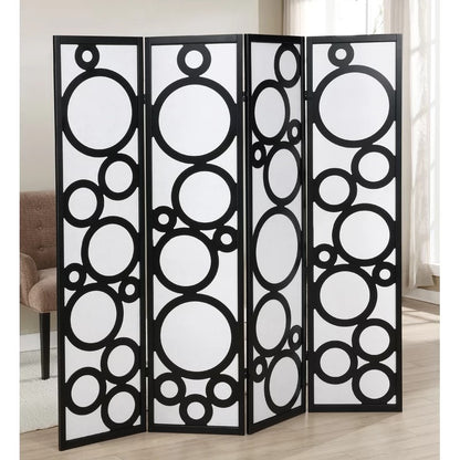 Room Divides: 70'' W x 70'' H 4 - Panel Solid Wood Folding Room Divider