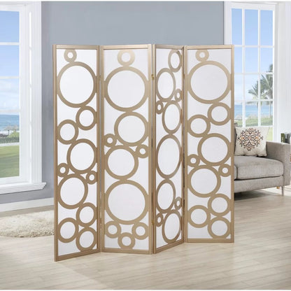 Room Divides: 70'' W x 70'' H 4 - Panel Solid Wood Folding Room Divider