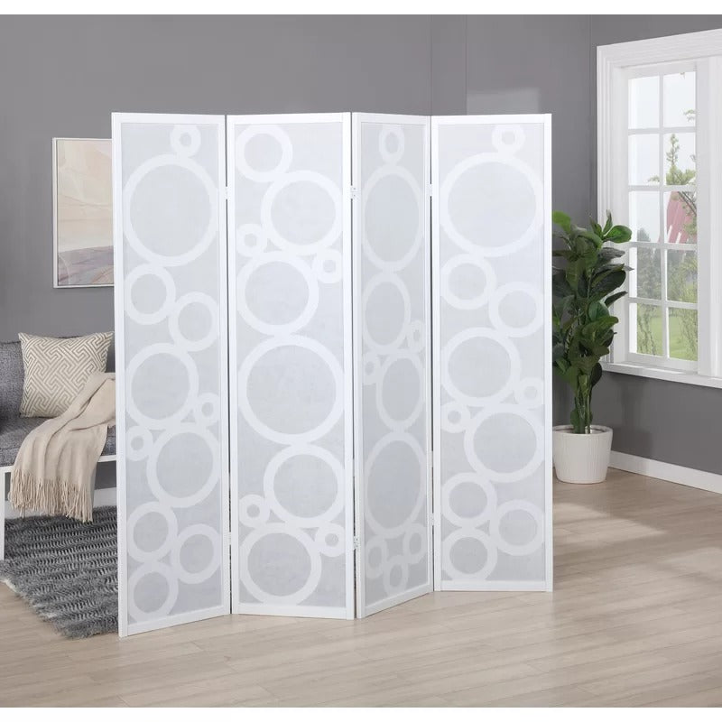 Room Divides: 70'' W x 70'' H 4 - Panel Solid Wood Folding Room Divider