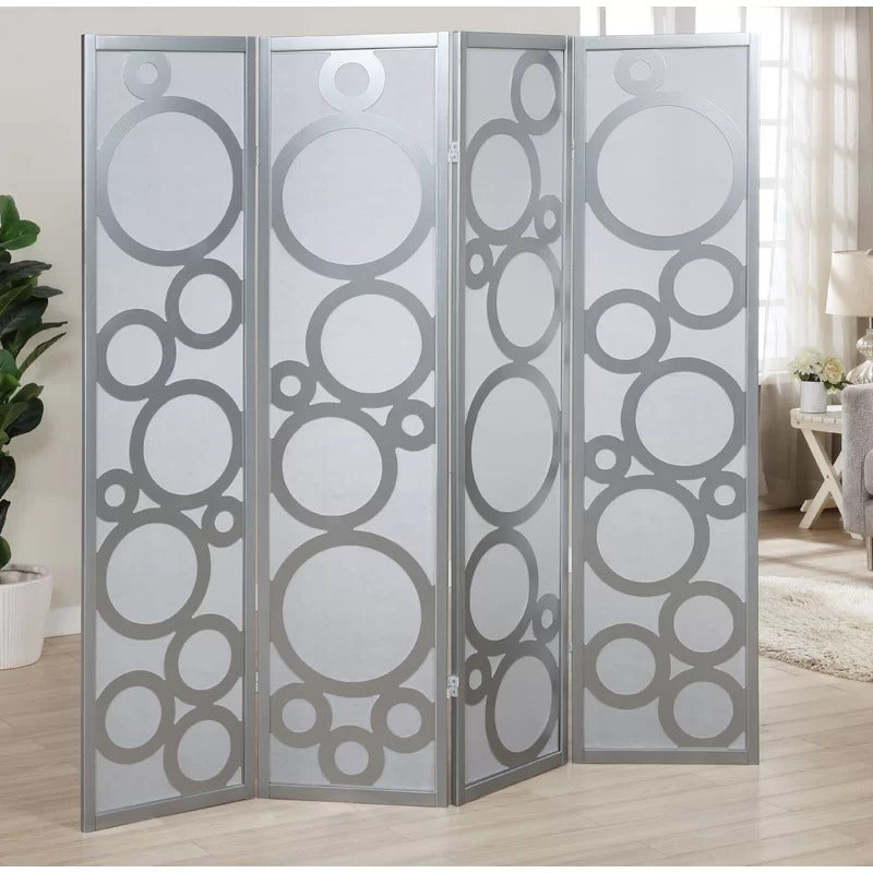 Room Divides: 70'' W x 70'' H 4 - Panel Solid Wood Folding Room Divider