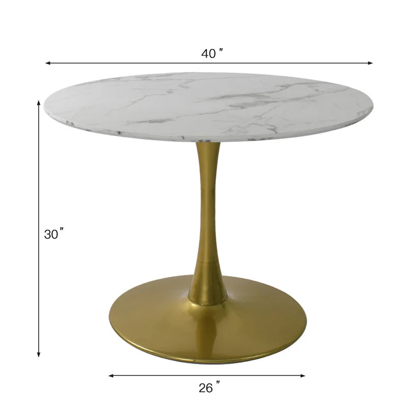 Round Dining Table: 40'' Pedestal Dining Table