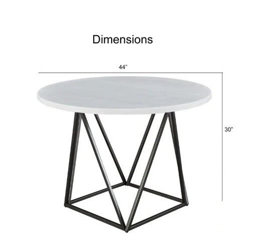 Round Dining Table 44 Marble Iron Dining Table