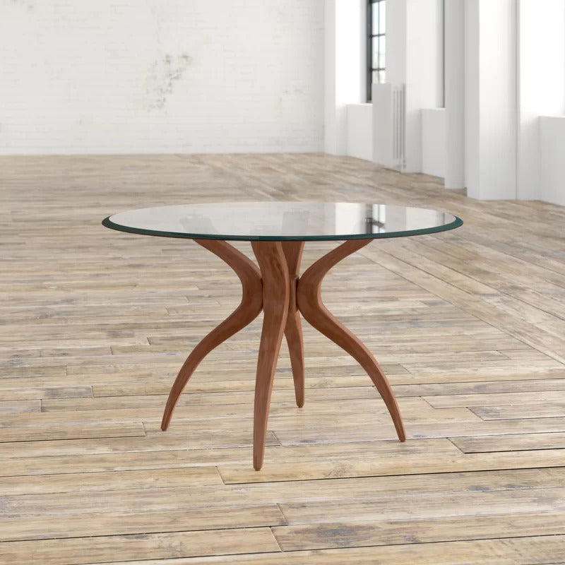 Round Dining Table: 44'' Solid Wood Dining Table