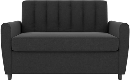SOFA CUM BED Sleeper Sofa with Memory Foam Mattress - Twin - Dark Grey 